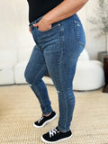 Judy Blue Mid Waist Distressed Slim Jeans – Inclusive Fit