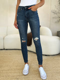 Judy Blue Mid Waist Distressed Slim Jeans – Inclusive Fit
