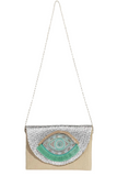 Fame Boho Beaded Eye Pattern Envelope Bag