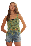 ADORA Fringe Hem Crochet Tank Top